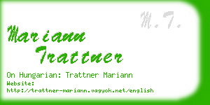 mariann trattner business card